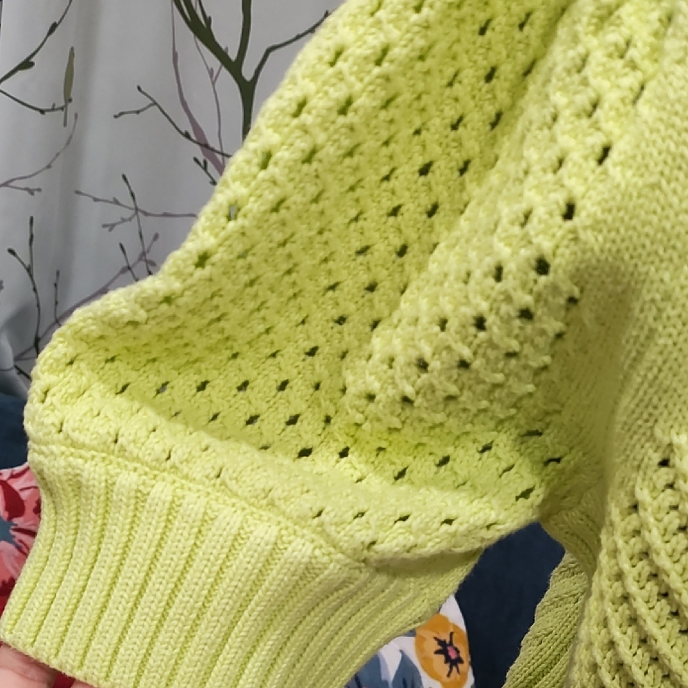 CAbi Lime Green Knit Sweater - Picture 3 of 8